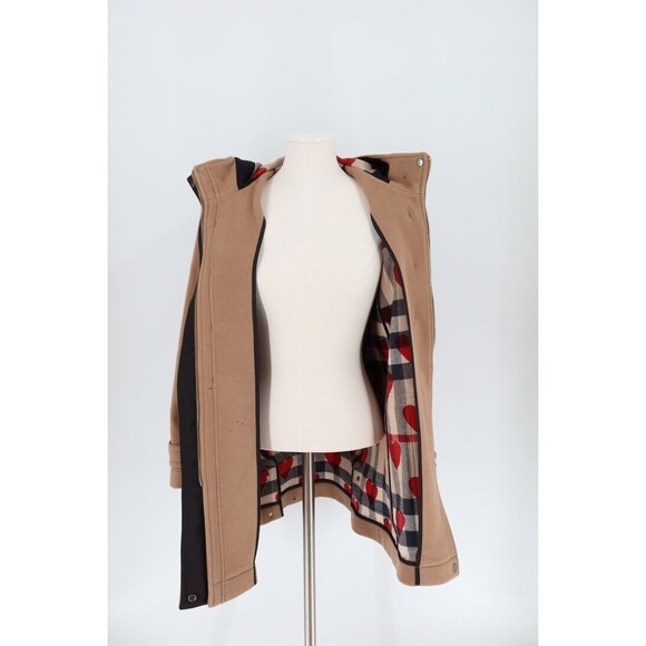 Burberry Women Size 4 (UK 6) Brown Baysbrooke Wool Check & Hearts Duffle Coat - Picture 10 of 16
